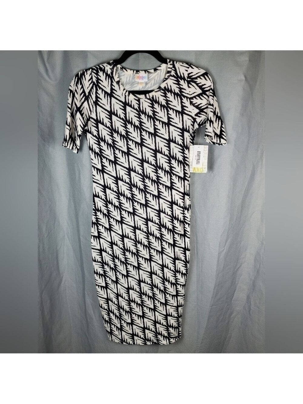 NWT Lularoe Julia, black and white, size XXS